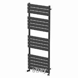 DuraTherm Flat Panel Heated Towel Rail Matt Black 1600 x 600mm