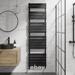 DuraTherm Flat Panel Heated Towel Rail Matt Black 1800 x 500mm