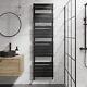 Duratherm Flat Panel Heated Towel Rail Matt Black 1800 X 500mm