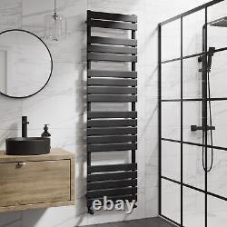 DuraTherm Flat Panel Heated Towel Rail Matt Black 1800 x 500mm