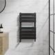 Duratherm Flat Panel Heated Towel Rail Matt Black 650 X 400m
