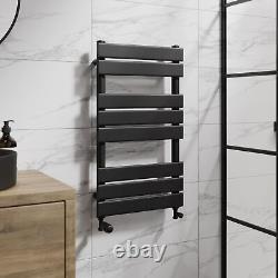 DuraTherm Flat Panel Heated Towel Rail Matt Black 800 x 450mm