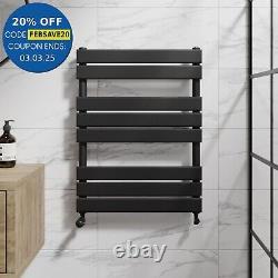 DuraTherm Flat Panel Heated Towel Rail Matt Black 800 x 600mm