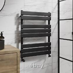 DuraTherm Flat Panel Heated Towel Rail Matt Black 800 x 600mm