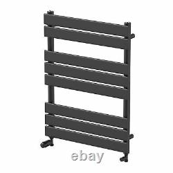 DuraTherm Flat Panel Heated Towel Rail Matt Black 800 x 600mm