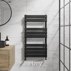 DuraTherm Flat Panel Heated Towel Rail Matt Black 950 x 500mm