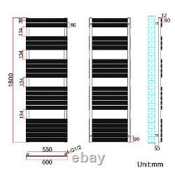 ELEGANT Bathroom Towel Rail Radiator Designer Flat Panel Warmer Rad 1800 x 600