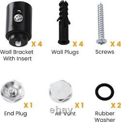 ELEGANT Flat Panel Heated Towel Rail Black Bathroom Ladder Radiator 1800 x 450