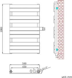 ELEGANT Heated Towel Rail Chrome Bathroom Ladder Radiator Rad Modern Flat Panel