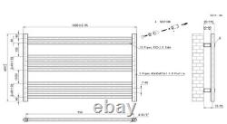Eastbrook Wendover 41.0244 Straight Chrome Heated Towel Rail 600x1000mm