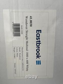 Eastbrook Wendover straight vertical heated towel rail 1800 x 600