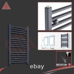 Electric Anthracite Towel Rail Radiator 400mm(w) x 800mm(h) Pre-Filled 150W