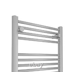 Electric Bathroom Thermostatic Heated Towel Rail Radiator 1100 x 500 Chrome 250W