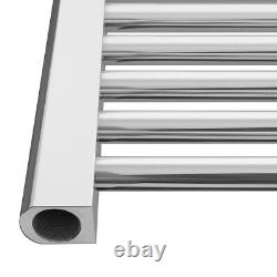 Electric Bathroom Thermostatic Heated Towel Rail Radiator 1100 x 500 Chrome 250W