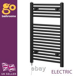Electric Black Towel Rail Radiator Ladder Bathroom Heated Warmer