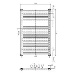 Electric Black Towel Rail Radiator Ladder Bathroom Heated Warmer
