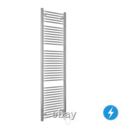 Electric Curved Straight Bathroom Heated Towel Rail Radiator Thermostatic Manual