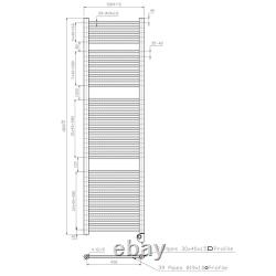 Electric Curved Straight Bathroom Heated Towel Rail Radiator Thermostatic Manual