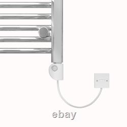 Electric Curved Straight Bathroom Heated Towel Rail Radiator Thermostatic Manual