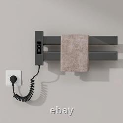 Electric Flat Tube Heated Towel Rail H180mm W450mm Wall Mounted Hot Towel Warm