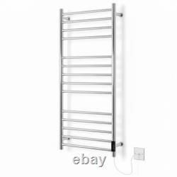 Electric Heated Towel Rail 1m High Stainless Steel Bathroom Flat Radiator Larne