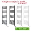 Electric Heated Towel Rail Curved Prefilled Thermo Lcd Display Heating Element