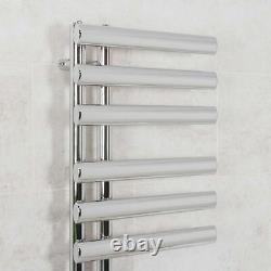 Electric Heated Towel Rail Rad Flat Panel Designer Radiator 1200x450 Chrome