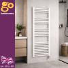 Electric Heated Towel Rail Radiator Bathroom Wall Mounted 4 Sizes 5 Colours