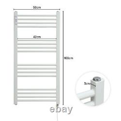 Electric Heated Towel Rail Radiator Straight Ladder Warmer Bathroom Heating Rad