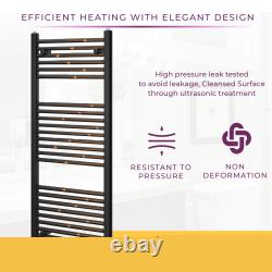 Electric Oil Filled Heated Towel Rail Radiator Black White Grey Gold 500mm