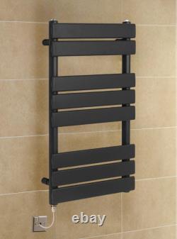 Electric Richmond Black Heated Towel Rail Bathroom Radiator