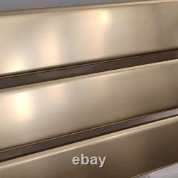 Electric Richmond Flat Tube Heated Towel Rail Black/Brushed Brass/Chrome