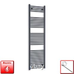 Electric Towel Radiator Anthracite Thermostatic Heated Rail Pre-Filled UK