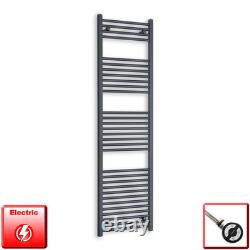 Electric Towel Radiator Anthracite Thermostatic Heated Rail Pre-Filled UK