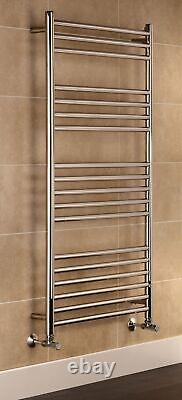 Eversley Polished Stainless Steel Ladder Heated Towel Rail Warmer 4 Sizes