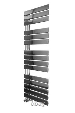 Flat Panel Heated Ladder Towel Rail Chrome Rack Bathroom Designer Radiator Rads