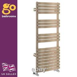 Flat Panel Heated Ladder Towel Rail Quartz Beige Bathroom Radiator 120x50cm