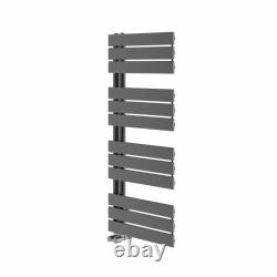 Flat Panel Heated Ladder Towel Rail Rack Bathroom Warmer Radiator Rads Gunmetal