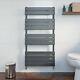 Flat Panel Heated Towel Rail Anthracite Grey 1200mm X 600mm Wall Mounted