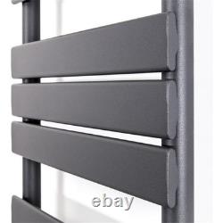 Flat Panel Heated Towel Rail Anthracite Grey 1600mm x 600mm Wall Mounted
