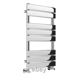 Flat Panel Heated Towel Rail Bathroom Designer Radiator Heating Rads Chrome