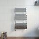 Flat Panel Heated Towel Rail Chrome Silver 800 X 450mm Wall Mounted Bathroom