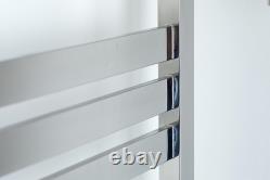 Flat Panel Heated Towel Rail Stainless Steel Algrave Central Heating