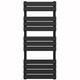 Flat Panel Towel Radiator 500mm Width Black Matt Bathroom Central Heating Rail