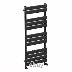 Flat Panel Towel Radiator 500mm Width Black Matt Bathroom Central Heating Rail