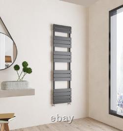 Flat Panel Towel Rail Radiator Central Heating Rad Anthracite 1600x450mm