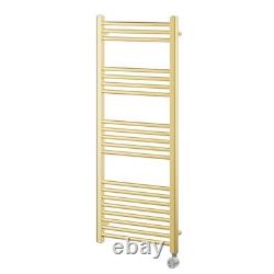 Gold 1200x500mm Electric Heated Towel Rail Smart 300W Bathroom Radiator