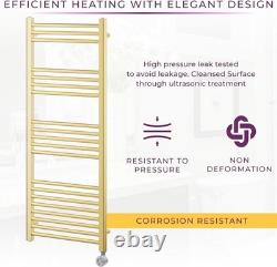 Gold 1200x500mm Electric Heated Towel Rail Smart 300W Bathroom Radiator