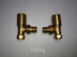 Gold 500 x 1000 Bathroom Designer Heating Towel Rail Radiator & Valves