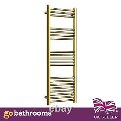 Gold Bathroom Heated Radiator Towel Rail Ladder Design 1200x500